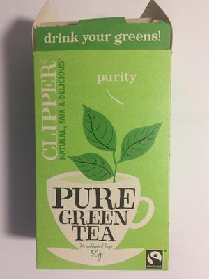 box of pure green tea