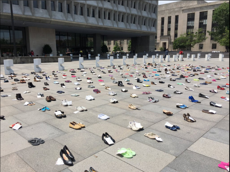 Millions Missing protest at the US Department of Health and Human Services in Washington DC on 25th May 2016