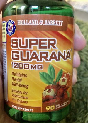 Guarana herbal supplement bottle