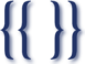 {{ }} double brace (curly brackets) in dark blue