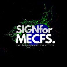 Logo for Sign for MECFS. Calling Germany for Action.